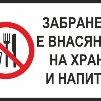 Забранено внасянето на храни и напитки - Знак