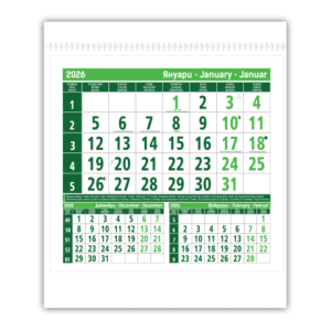 Работен календар Ево с едно тяло